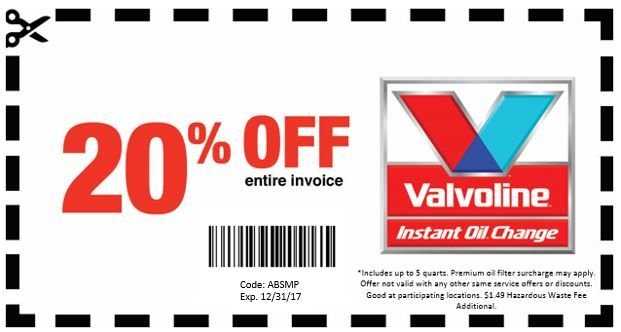 Valvoline Coupon [Mar 2024] Free and Working 100% 1