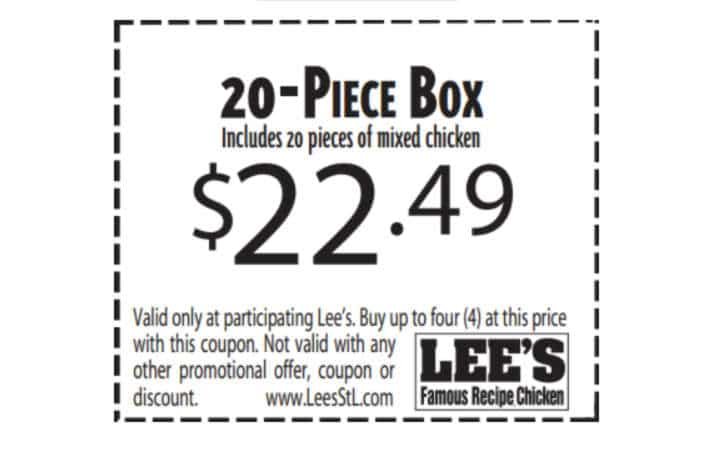 Lees Chicken Recipe Offer